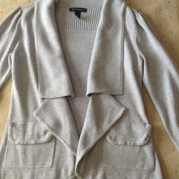 INC cotton cardigan - grey - Picture 5 of 8